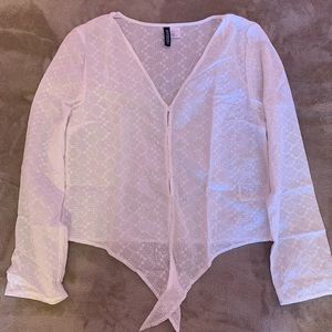 NWOT white button down h&m top